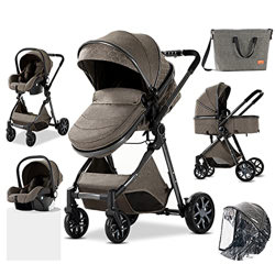 3 en 1 Sistema de Viaje Para Bebé Silla de Paseo 3 en 1 Carrito con Capazo Cochecito de Bebé Cochecito de Paisaje Alto Reclinable Cochecito Estándar P características