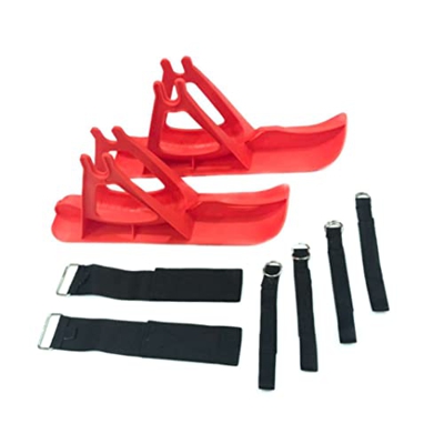 Snow Ski Board Skis de un Lado con Vendas Rojos para 12 Pulgadas Balance Bike