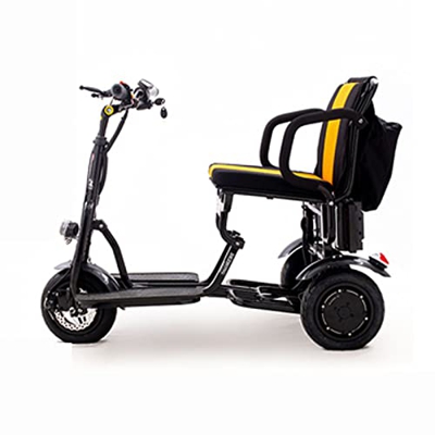 YXGLL Triciclo eléctrico Plegable, Scooter doméstico, pequeño Coche de batería para Adultos discapacitados (Black)