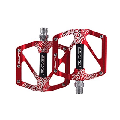 YouLpoet Pedales de Bicicleta, Pedal de Bicicleta de Aluminio, Pedal de Bicicleta MTP BMX de 9/16", Rodamientos sellados, Rosca General,Rojo