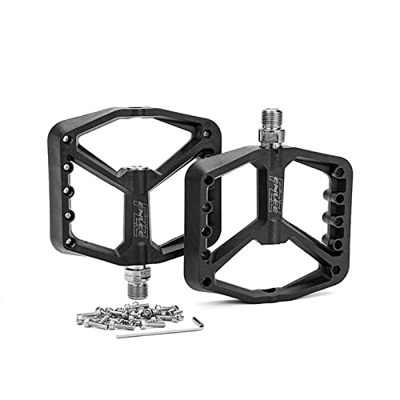 YouLpoet Pedal de Fibra de Nailon para Bicicleta de montaña, husillo de 9/16 Pulgadas, se Adapta a la mayoría de Las Bicicletas de montaña,A