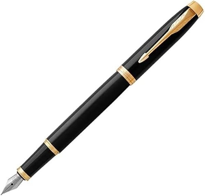 NIUBB Caja de Regalo, Pluma de Tinta con Clip de Oro Liya Negro Puro, Pluma de práctica for Adultos, Pluma de Firma de Negocios de caligrafía, Caja de