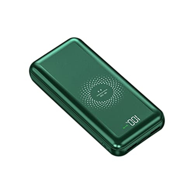 MasterUnion # 990JJM Banco de energía portátil 20000 mAh Cargador portátil inalámbrico con enchufe de CA incorporado 4 salidas USB-C USB-A y Qi pantal