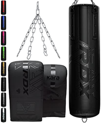 RDX Saco de Boxeo para Adultos 1.5m 1.2m, 3 Sacos de Boxeo sin Llenar con Kit de Guantes para Muay Thai MMA Artes Marciales Sparring Kickboxing Entren en oferta
