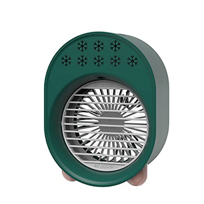 MYAMIA 3W Ventilador de Aire Acondicionado portátil De Tres velocidades Viento Mini Enfriador Spray Ventilador Recargable USB Ventilador de enfriamien