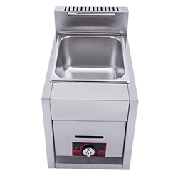 CHUYONGJIN Freidora de Gas de Gran Capacidad de 6 l,freidora de GLP de Acero Inoxidable para Uso doméstico y Comercial,con cestas y Tapas,para Patatas en oferta
