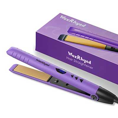 Plancha de Pelo, WaxRhyed Plancha y Rizador 2-en-1 Plancha de Cerámica Flotante 3D, Plancha de Pelo de Doble Voltaje Rizador, Rizador de Pelo Digital 