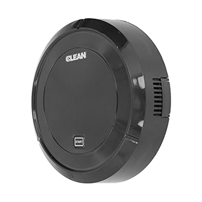 YECK Robot Aspirador, Anticolisión 45dB Barredora Inteligente de bajo Ruido para Sala de Estar para Suciedad para Cenizas para el Hogar(Negro)