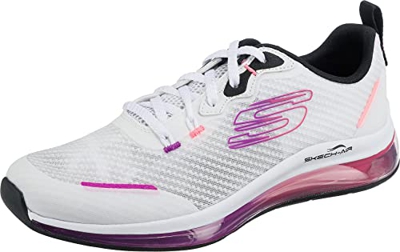 Skechers SKECH-AIR ELEMENT 2.0 NEW BEGINNINGS, Zapatillas para Mujer, White Mesh/Synthetic/Multi Trim, 38 EU
