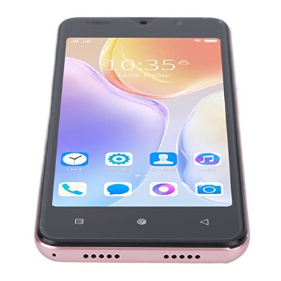 Pasamer Teléfono móvil con Doble SIM, teléfono Inteligente con reconocimiento Facial ABS para Juegos Oro Rosa