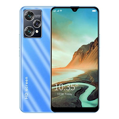 CHICIRIS Smartphone ROM 6.1 Pulgadas 32GB 720x1560 teléfono Desbloqueado para Oficina Azul Claro