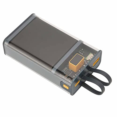 Cargador Portátil, Batería Externa de Carga Rápida de 20000 MAh con Puerto USB C/iOS, Cable de Carga Rápida de Salida Dual, Batería Externa Compacta c