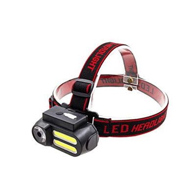 FMOPQ Linterna Frontal LED superbrillante 2 * COB + XPE al Aire Libre Impermeable USB Recargable 18650 batería Camping Pesca linternas