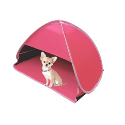 Parasol plegable para perro, tienda de campaña para playa, ideal para acampar, picnic, playa, protección UV, protección contra el viento (M, rojo)