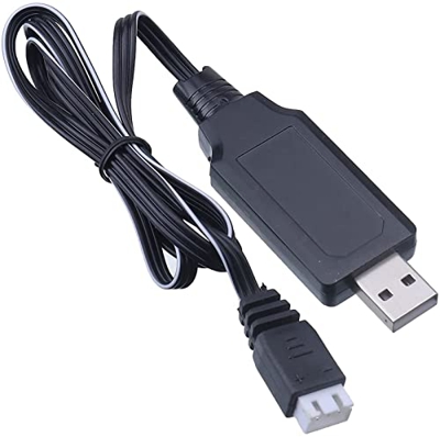TAZXIN Entrada DE 2 Pack DC 5V Salida 7.4V 800 MA USB Cable de Cargador equilibrado for Xh-3p Enchufe for 7. 4v 2s Batería lipo for Xh-3p Conector 7. 