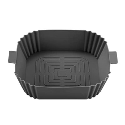 Cestas de Silicona Cuadrado Antiadherente Grado alimenticio Freidora de Aire Reutilizable Revestimiento Cocina Freidora de Aire Accesorios 4 Colores p