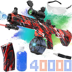 Blaster de bolas grandes con tambor, M416 manual y automático de doble modo de gel con 40000 cuentas de agua, para actividades al aire libre, juego de características