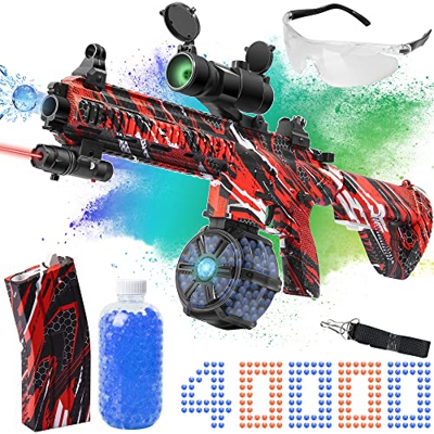 Blaster de bolas grandes con tambor, M416 manual y automático de doble modo de gel con 40000 cuentas de agua, para actividades al aire libre, juego de