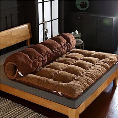 CHIMNE Colchón de Cordero súper Grueso, colchón Plegable del Dormitorio Universitario, colchones de Ropa de Cama, Hoja Plegable Natural de Tatami colc