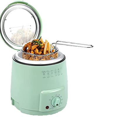 fikujap Freidora Profunda eléctrica de 0,5 litros Freidora de Grasa Profunda con Control de Temperatura Cesta de Aceite extraíble Tanque de Aceite Ant