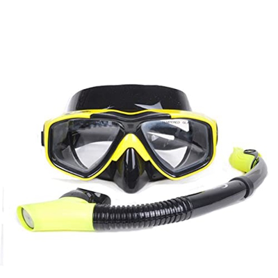 Gafas de Buceo Juego de tubos de respiración antivaho for miopía totalmente seca for niños y adultos Máscara plegable Espejo Máscara de buceo Máscara 