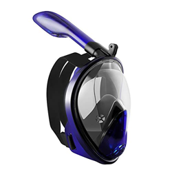 Gafas de Buceo Máscara de esnórquel de cara completa Máscara de esnórquel de respiración completamente seca Máscara de buceo de silicona líquida for a en oferta