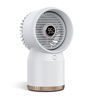 KKYKP Aire acondicionado Humidificador Ventilador de 3600 mayas de oficina recargable Ventilador de aire de aire con luz nocturna (Color : B, Size : 2