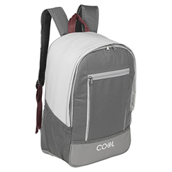 Mochila grande de 45 cm y 20 litros con aislamiento térmico para almuerzo, bolsa de camping (gris/blanco/rojo) precio