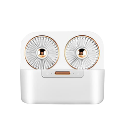 KKYKP USB Ventilador de agua de escritorio de aire acondicionado dual de la oficina en el hogar cargable con húmedo de aire doble en aerosol (Color :  en oferta