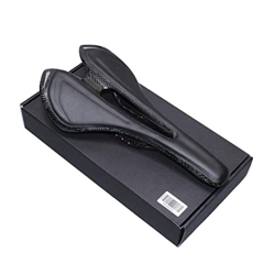 ZONIY Sillín Íntegro De Carbono MTB/Bicicleta De Carretera Sillín De Cuero Superligero Cojines De Carbono 120 G Asiento de Bicicleta (Color : E) características