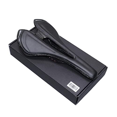 ZONIY Sillín Íntegro De Carbono MTB/Bicicleta De Carretera Sillín De Cuero Superligero Cojines De Carbono 120 G Asiento de Bicicleta (Color : E)