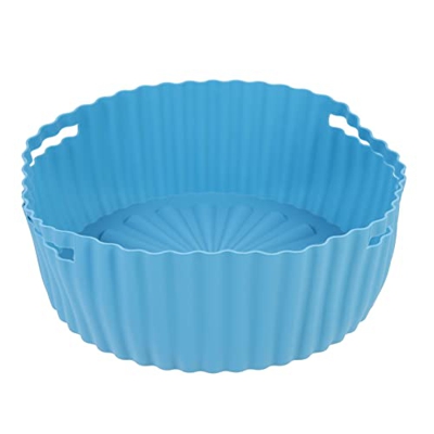 Luxshiny Cesta Antiadherente para Freidora de Aire: Cesta de Silicona para Freidora Revestimiento de Silicona para Freidora de Aire Revestimiento Redo