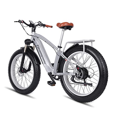 Shengmilo Bicicleta eléctrica, Retro MX04 Bicicletas eléctricas para Adultos, Fat Tire E-Bike con 3 Modos de conducción fáciles de Montar, batería ext