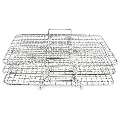 MERAXI Rejillas deshidratadoras apilables Rejilla para freidora de Aire Rejilla deshidratadora Multicapa Accesorio para freidora de Aire para Tostadas