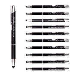 Pack bolígrafos PERSONALIZADOS con tu nombre o texto | Color Negro | Puntero para dispositivos móviles | Grabado a láser | Lote bolígrafos publicitari precio