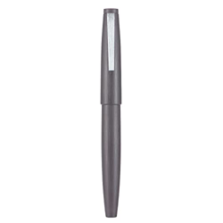 Jinhao 80 - Pluma estilográfica cepillada de fibra gris, punta fina de iridio con convertidor de tinta y estuche para pluma (Clip plateado) en oferta