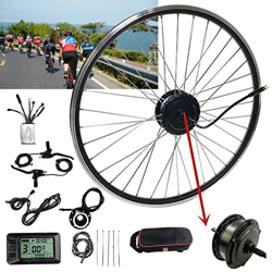 Kit Conversión Bicicleta Eléctrica Adecuada para Bicicletas Montaña, 20 24 26 27.5 28 29 Pulgadas 700C Rueda Trasera 24V 36V 48V 250W 350W 500W Accion características