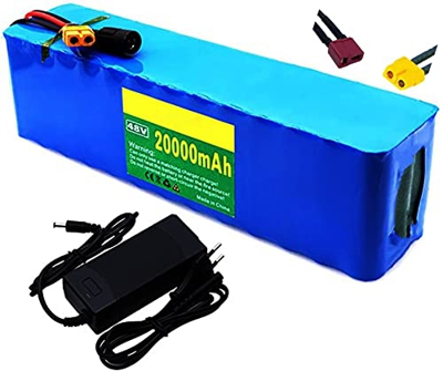 stdpcxz 48V Batería 20AH Recargable De Iones De Litio 20000Mah Batería De Bicicleta Eléctrica con Cargador Y BMS, para Bicicleta E-Bike 48V 20AH,XT60