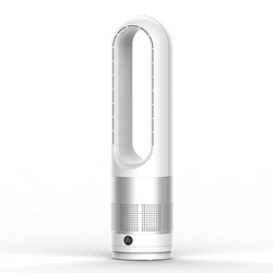 Bladeless Tower Fan with Remote Easy-to-Clean 8-Speed 80° Swing Cooling Fan for Bedroom Living Room Kitchen and Office Silver (Silver) en oferta