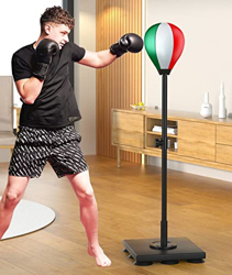 Saco de velocidad de boxeo con bola de boxeo independiente para aliviar el estrés,base plana con ventosas Saco de boxeo con pedestal,bola de velocidad características