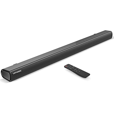 LEFANDI Barra de Sonido TV, Barra Sonido Envolvente 2.1 Canales, Altavoz Bluetooth 5.0 DSP Inalámbrico con AUX, HDMI ARC,Óptica, Coaxial USB para Disp