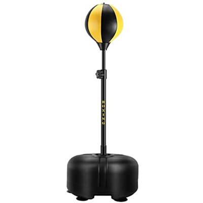 Pelota de velocidad de perforación vertical,pelota de boxeo con soporte de altura ajustable,objetivo de reacción de boxeo para niños y adultos,bolsa d