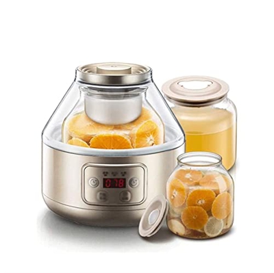 Desconocido Crema de Yogurt-Hielo congelado automático y Paquete de creador de Sorbete con Helado de Recetas (Color : Gold)