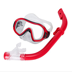 Gafas de Buceo Snorkel Gafas de buceo Snorkeling Máscara de natación Juego de equipo de buceo de silicona impermeable antivaho gratuito con válvula de en oferta