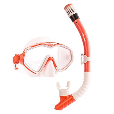 Gafas de Buceo Máscara de buceo for adultos Snorkel profesional Equipo de buceo de dos piezas Snorkel completamente seco Máscara de buceo de marco gra