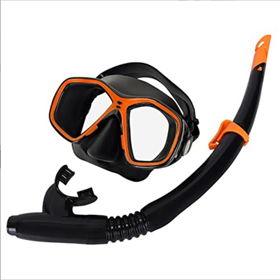 Gafas de Buceo Juego de máscara de esnórquel for adultos y niños, gafas de buceo de silicona, juego de esnórquel completamente seco, equipo de máscara