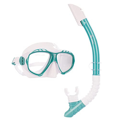 Gafas de Buceo Máscara de buceo for adultos Equipo de esnórquel profesional Juego de dos piezas Esnórquel de buceo semiseco Antivaho Gafas de buceo de