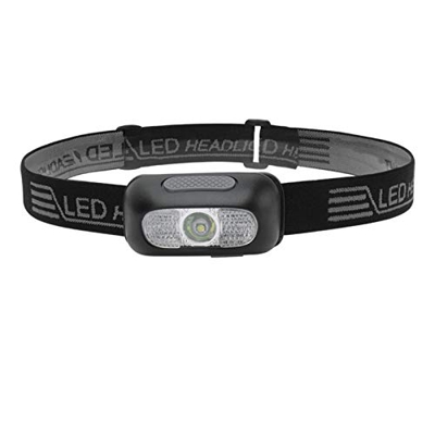 FMOPQ Linterna Frontal LED R5, Linterna Frontal roja y Blanca, Linterna Recargable por USB, lámpara de luz para Acampar + línea USB