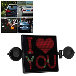 Pantalla LED de coche Emoticon animado DIY dibujo Bluetooth teléfono Control de voz pantalla LED Universal pantalla LED interactiva para tienda de cas características
