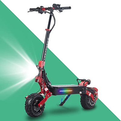 USMEI Scooter eléctrico Adulto, Scooter eléctrico Offroad, Velocidad máxima 65 km/h, súper Larga Resistencia 40~50 km, Scooter de cercanías para Plega
